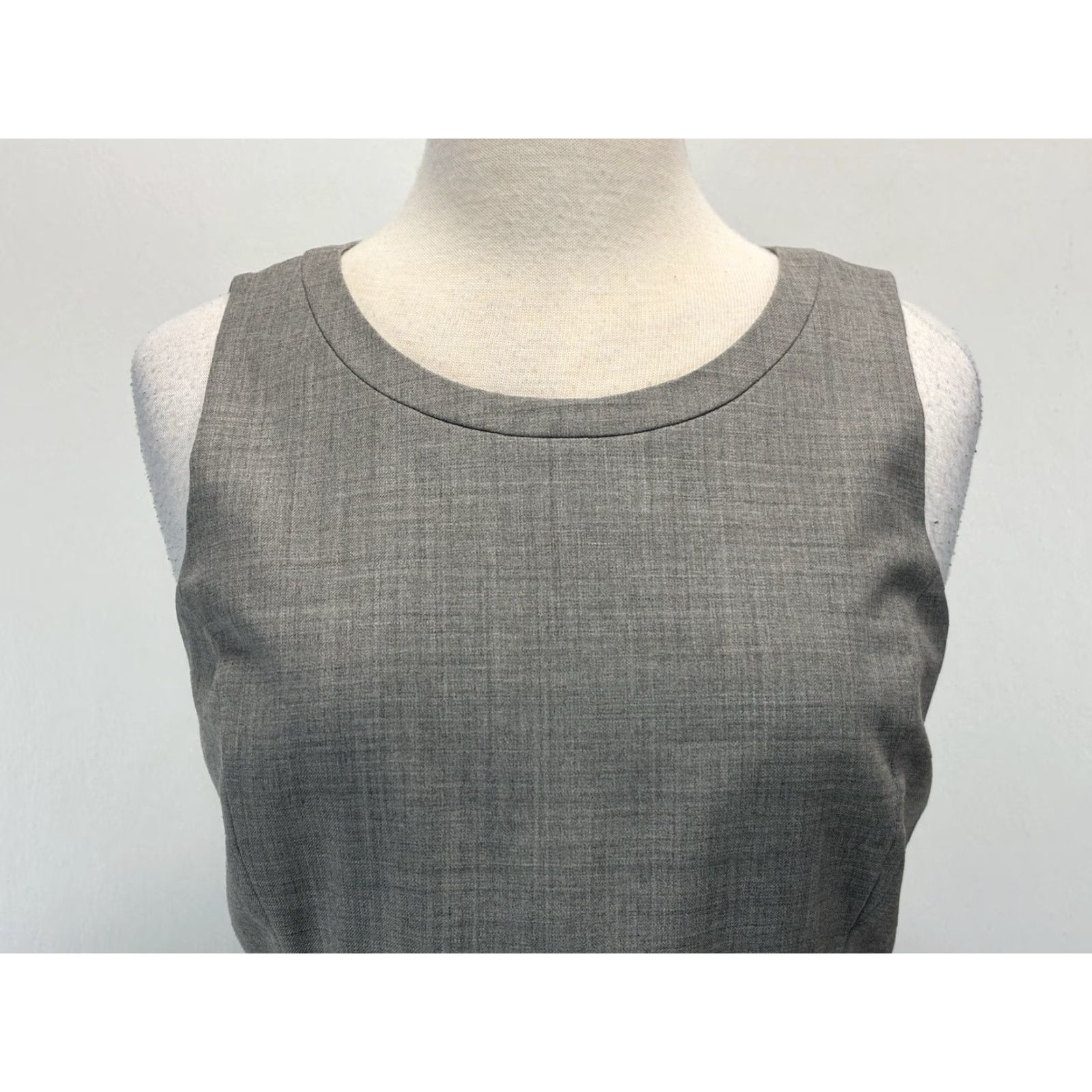 J.Crew NEW J.Crew Pencil Dress 10P Petite Gray Wool Blend Classic Womens Size L / US 10 / IT 46 - 5 Thumbnail