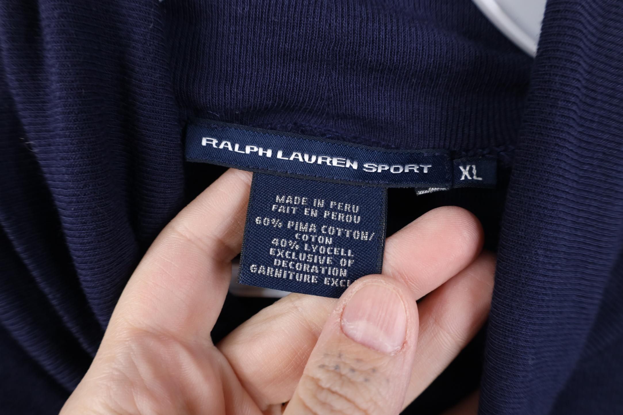 Polo Ralph Lauren Vintage 90s Ralph Lauren Ribbed Knit Turtleneck T-Shirt Blue Size XL / US 12-14 / IT 48-50 - 6 Thumbnail