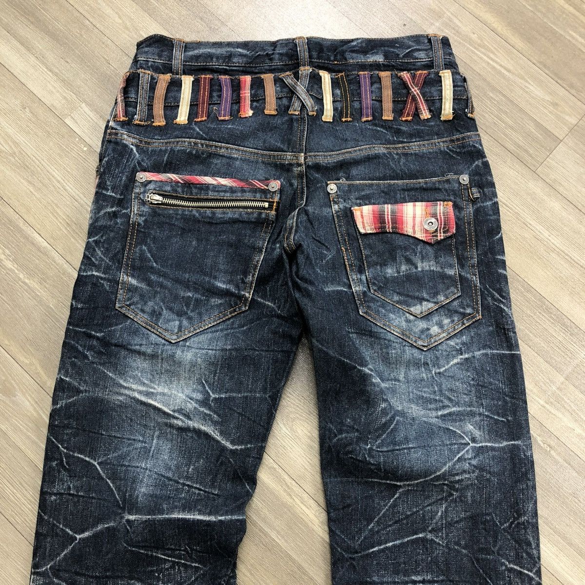 If Six Was Nine 2000s Nylaus Jeans Double Waist Multi Pocket Faded Lgb Style Size US 30 / EU 46 - 15 Thumbnail
