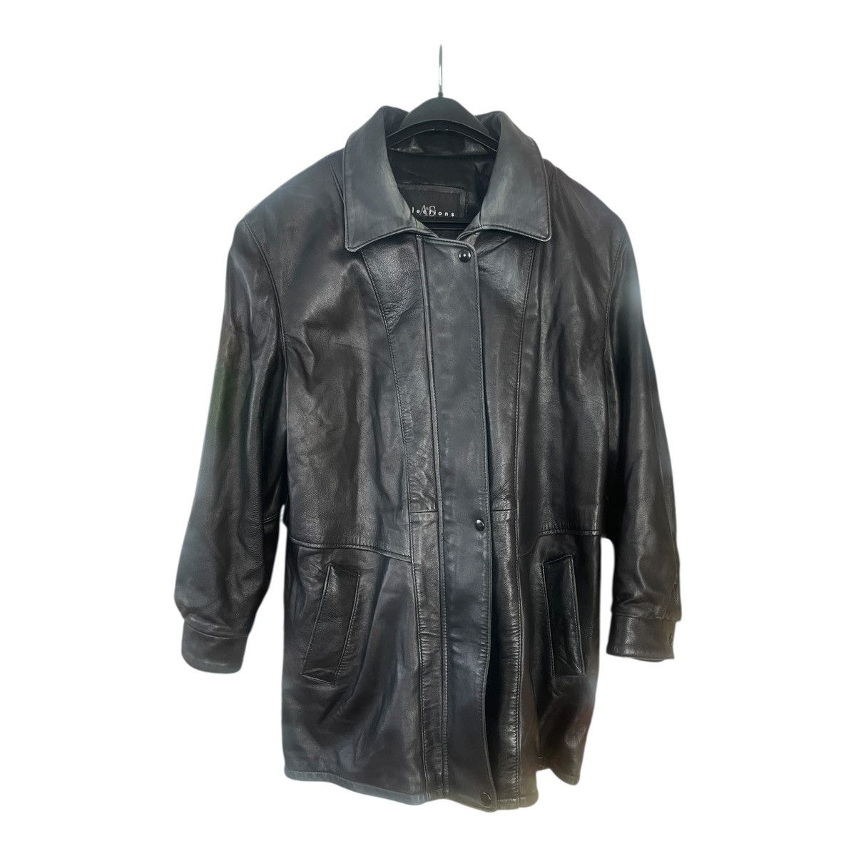 Other A & S selection vintage Women’s Modo leather Jacket Black L Size L / US 10 / IT 46 - 1 Thumbnail