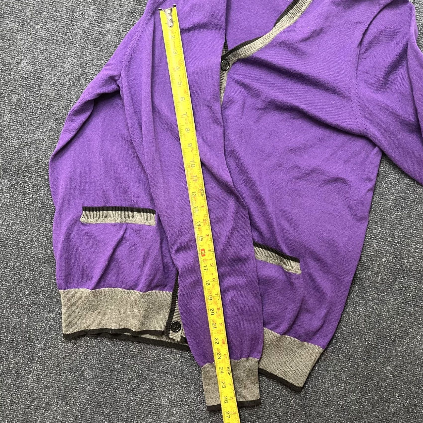 Sean John Sean John Sweater Mens 2XL Purple V Neck Cardigan Button Front Pockets Size US XXL / EU 58 / 5 - 6 Thumbnail