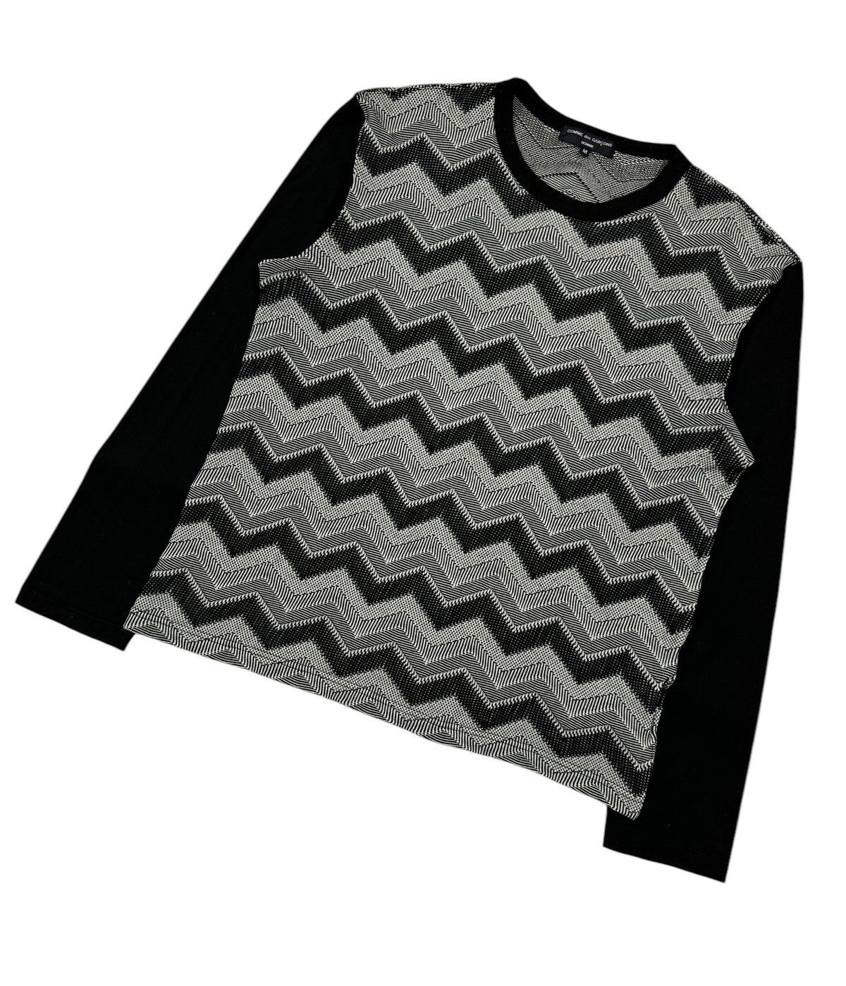 Comme des Garcons Homme × Comme des Garcons Homme Plus AD2016 Comme Des Garcons Hybrid Geometry Striped L/S Tee Size US M / EU 48-50 / 2 - 7 Thumbnail