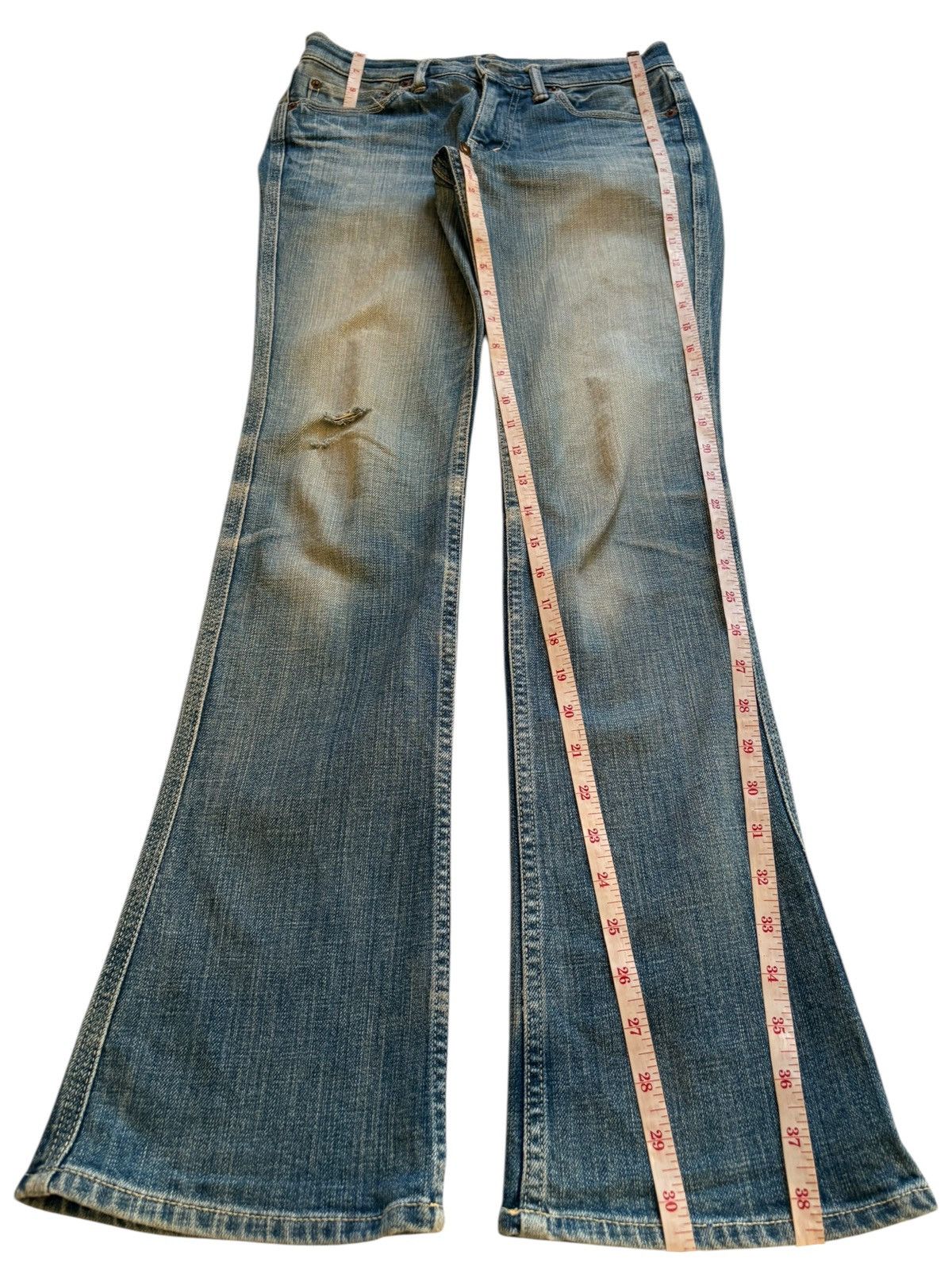 Japanese Brand × OMNIGOD Vintage Japanese Omnigod Mud Wash Bootcut Flare Jeans Size 27" / US 4 / IT 40 - 13 Thumbnail