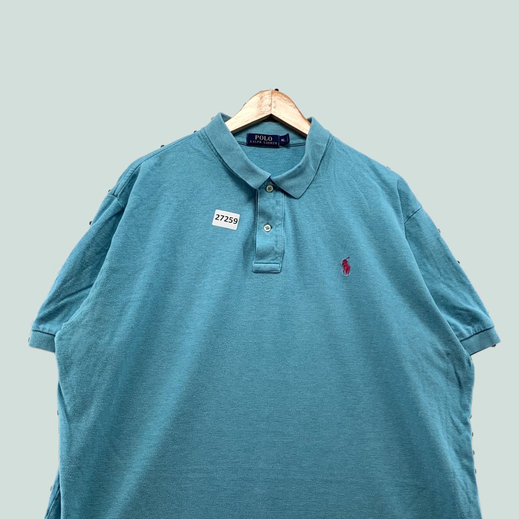 Polo Ralph Lauren Polo Ralph Lauren Shirt Mens XL Blue Pink Pony Short Sleeve Collared 26.5x29 Size US XL / EU 56 / 4 - 1 Thumbnail