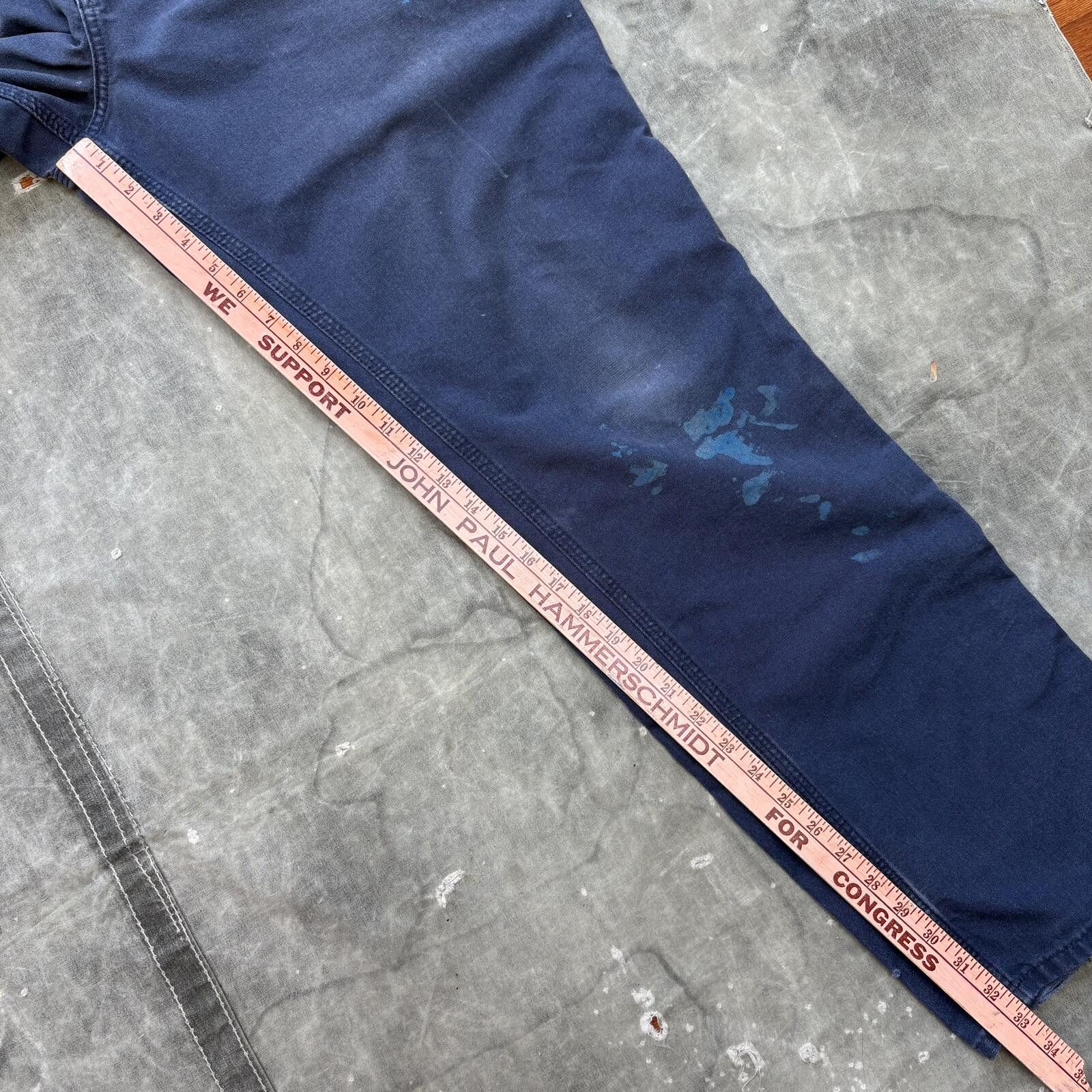 Carhartt Vintage Y2K Navy Carhartt Carpenter Baggy Wide Leg Pants Size US 36 / EU 52 - 5 Thumbnail