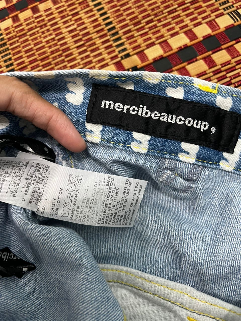 Issey Miyake × mercibeaucoup Issey Miyake Mercibeaucop Full Print Denim Jeans Size US 29 - 13 Thumbnail
