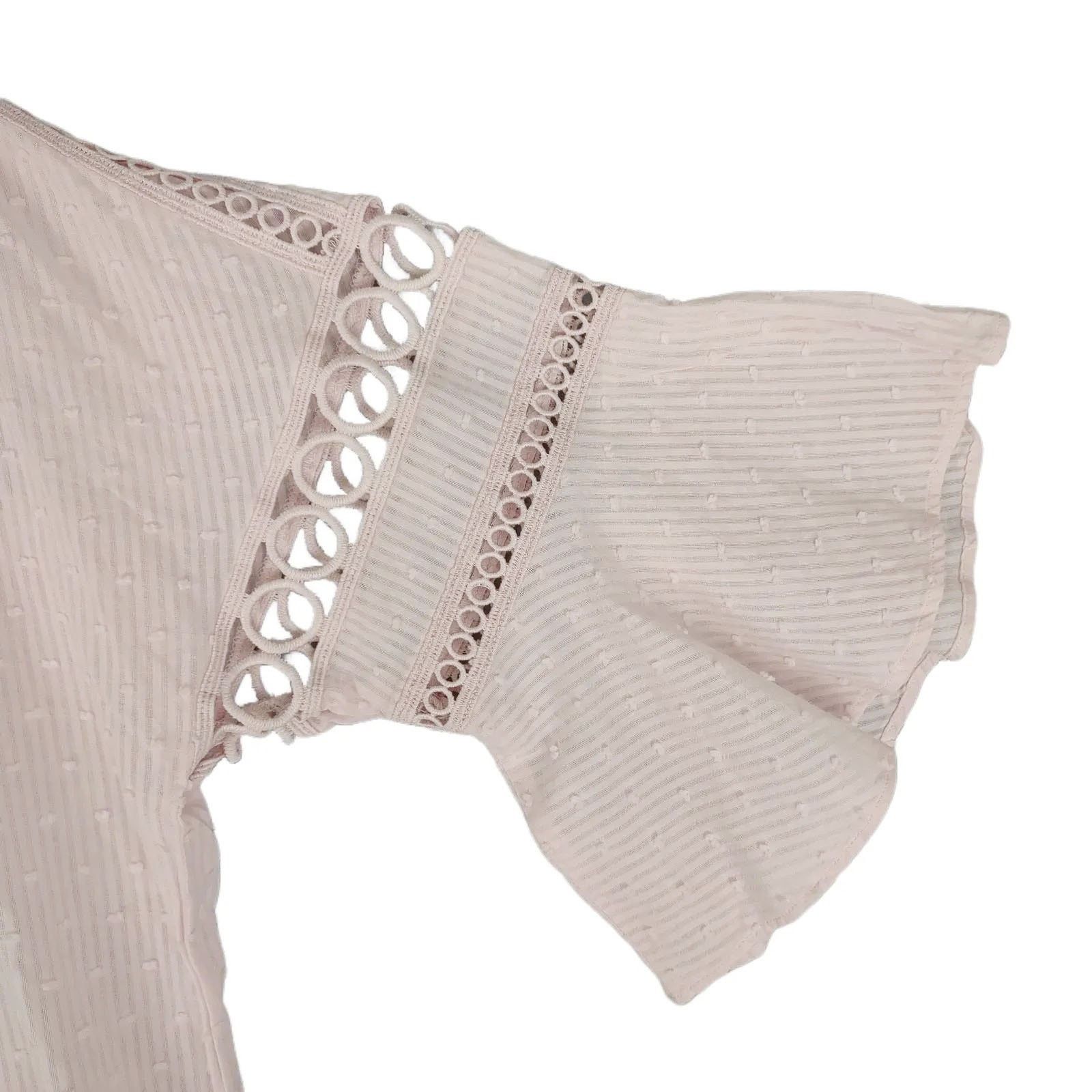 Victoria's Secret VICTORIA'S SECRET Size S Sheer Pink Crochet Peasant Chemise Size S / US 4 / IT 40 - 4 Thumbnail