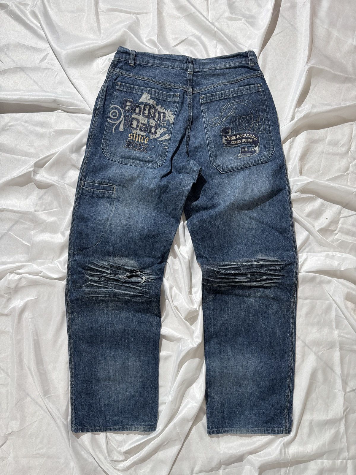 20471120 Southpole Vibe Vintage Y2K Distressed Wide Jeans Size US 30 / EU 46 - 1 Thumbnail