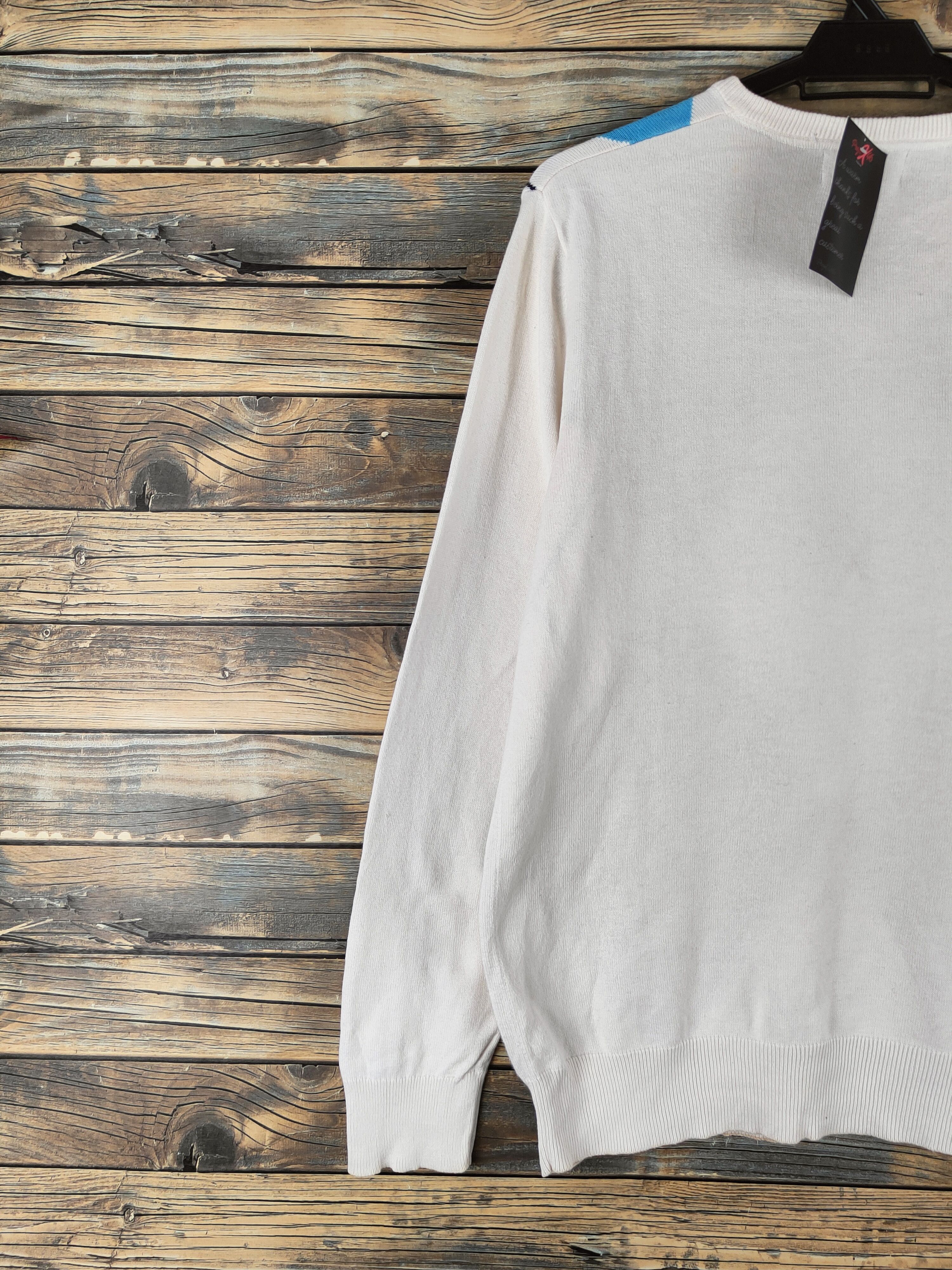 Fred Perry DL Fred Perry White Blue Knitwear Sweatshirts #46-126 Size US S / EU 44-46 / 1 - 9 Thumbnail