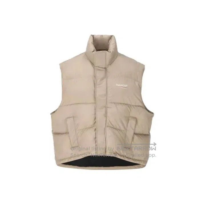 Balenciaga Balenciaga Sleeveless Casual Puffer Vest in Khaki. Size US L / EU 52-54 / 3 - 1 Thumbnail