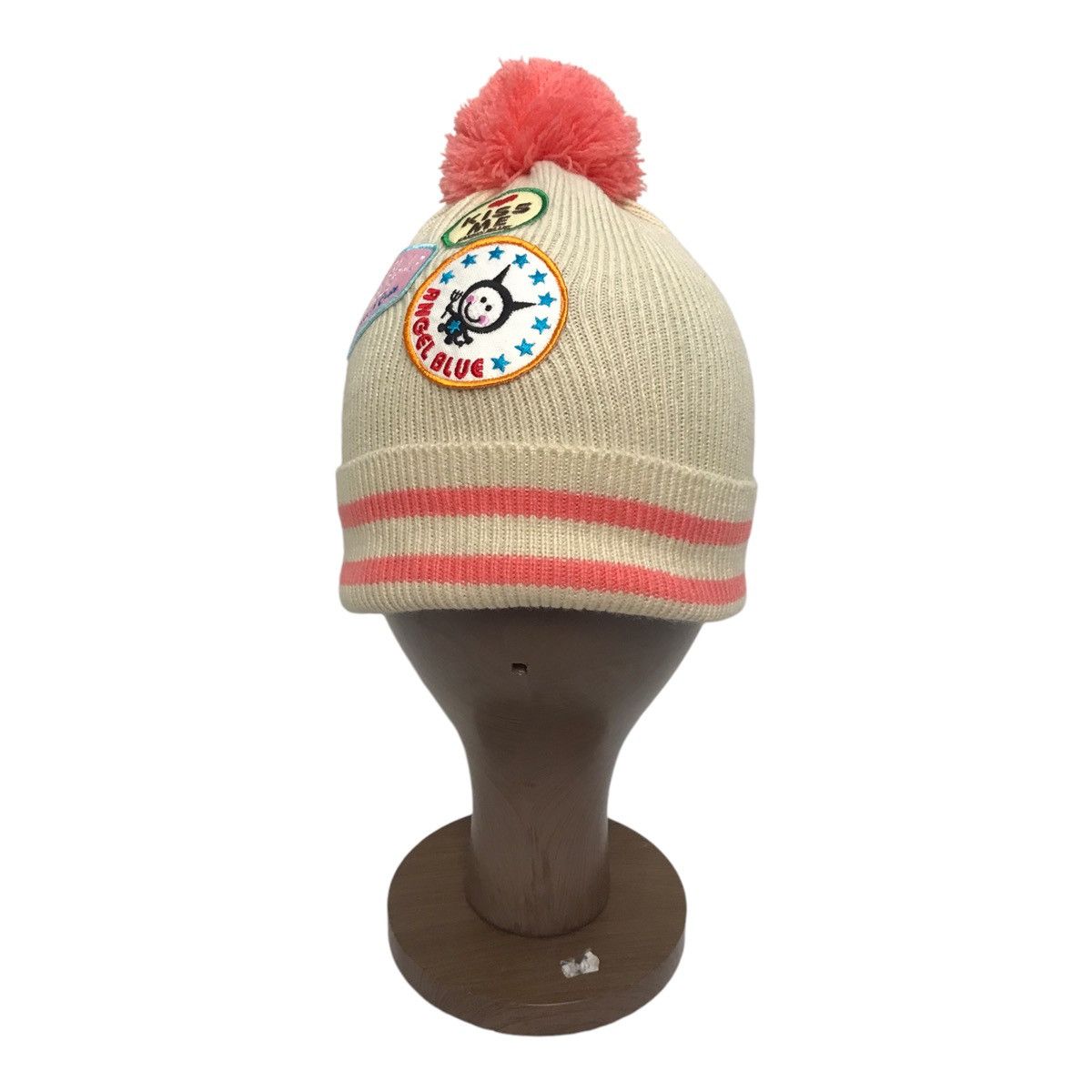 Hysteric Glamour × Japanese Brand Angle Blue Fur Cream Beanie Size ONE SIZE - 2 Thumbnail