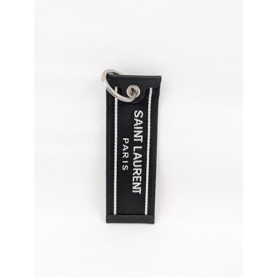 Saint Laurent Paris o1rshd1 Size: OS / Key Ring With Nastro in White Size ONE SIZE - 11 Thumbnail