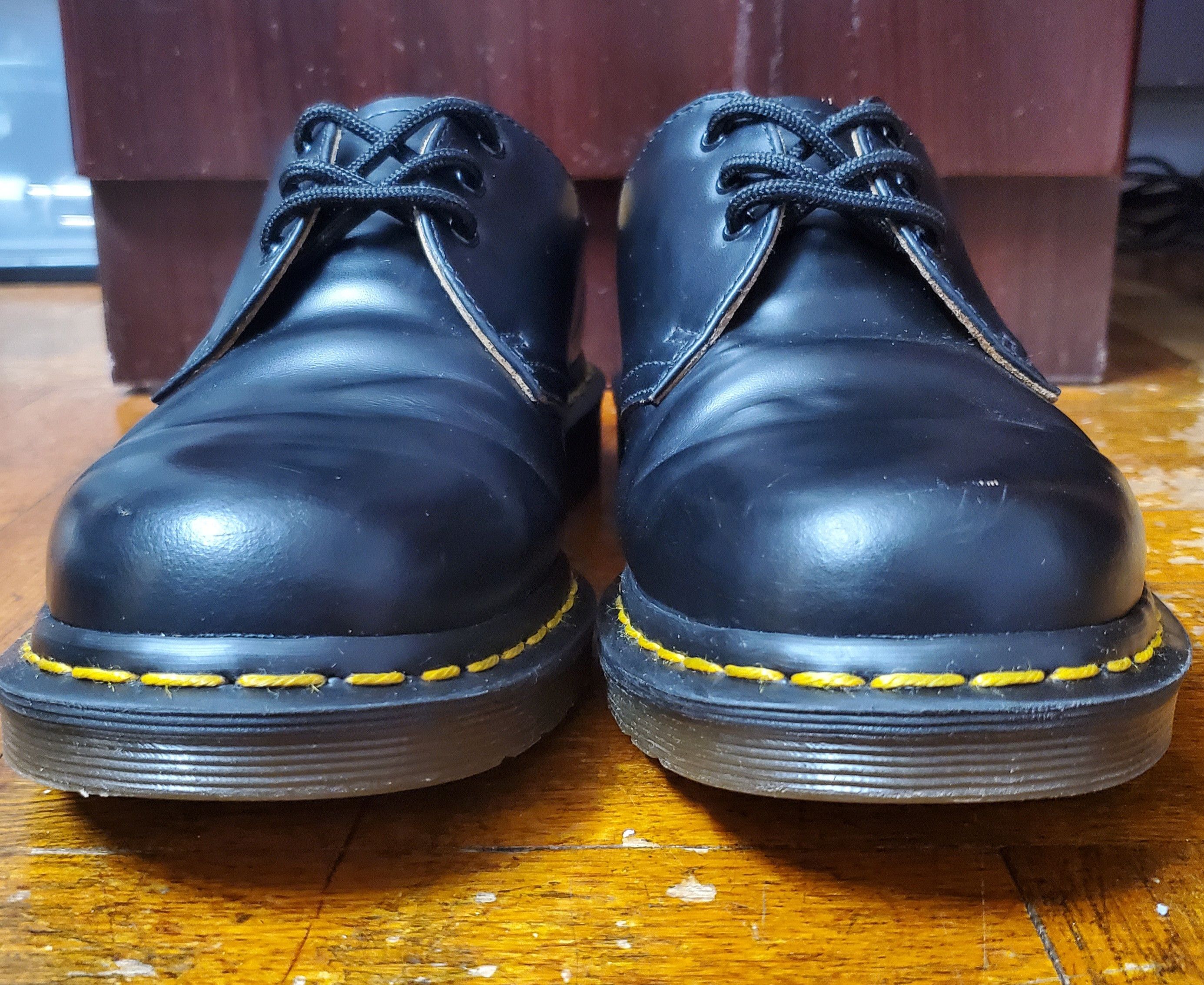 image of Dr Martens / Doc Martens 1461 Vintage Made In England Shoes in Black, Men's (Size 8)