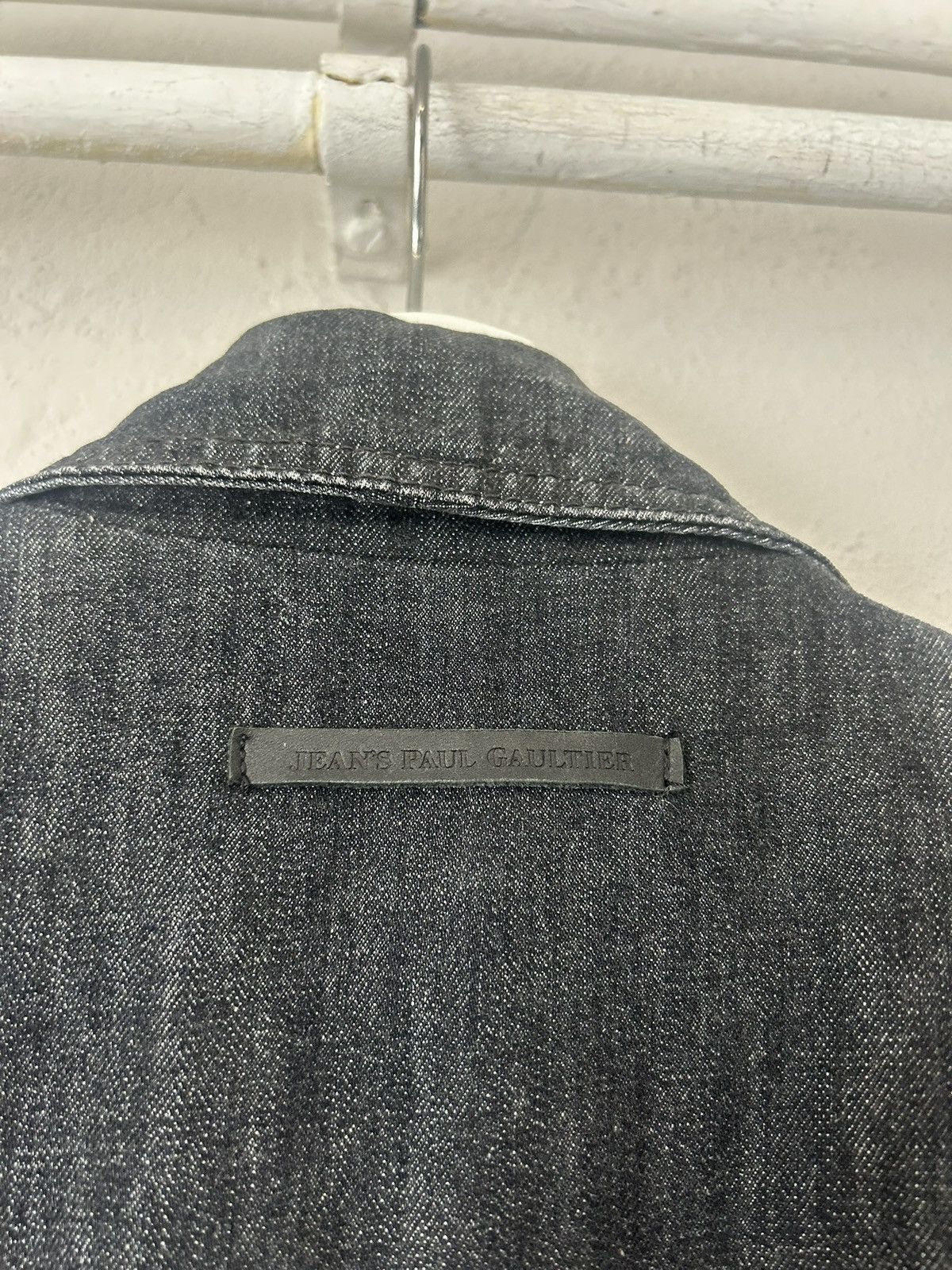 Jean Paul Gaultier Double-Breasted Denim Jacket with Leather Trim Size US M / EU 48-50 / 2 - 9 Thumbnail