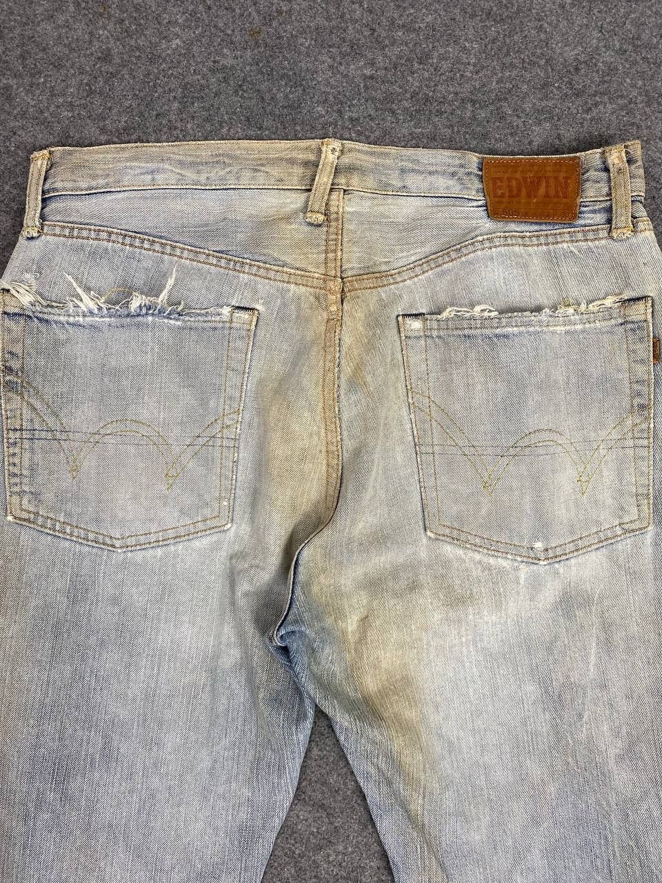 Edwin vintage edwin 505zx selvedge distressed denim nice design Size US 34 / EU 50 - 3 Thumbnail