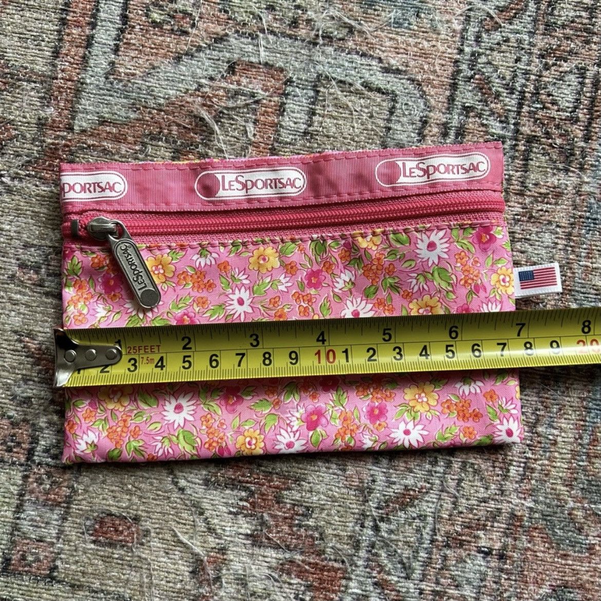 LeSportsac Vintage Lesportsac Pink Floral Zip Pouch Size ONE SIZE - 4 Thumbnail