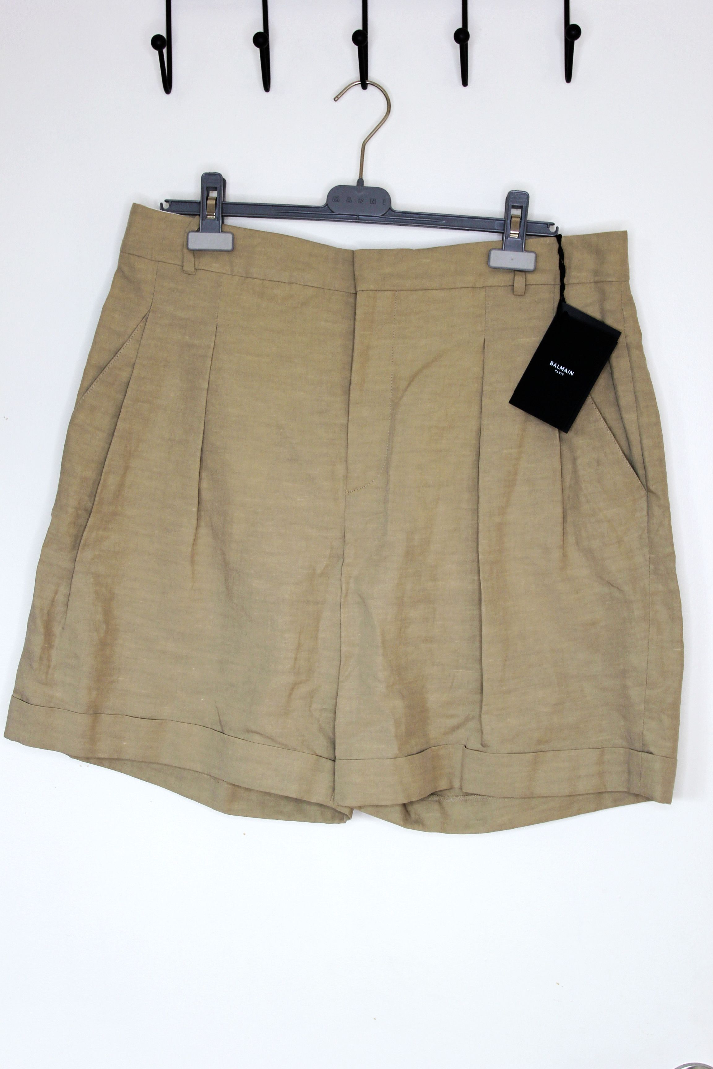 Balmain BNWT SS24 BALMAIN ECRU HEMP BERMUDA SHORTS 52 Size US 36 / EU 52 - 2 Thumbnail