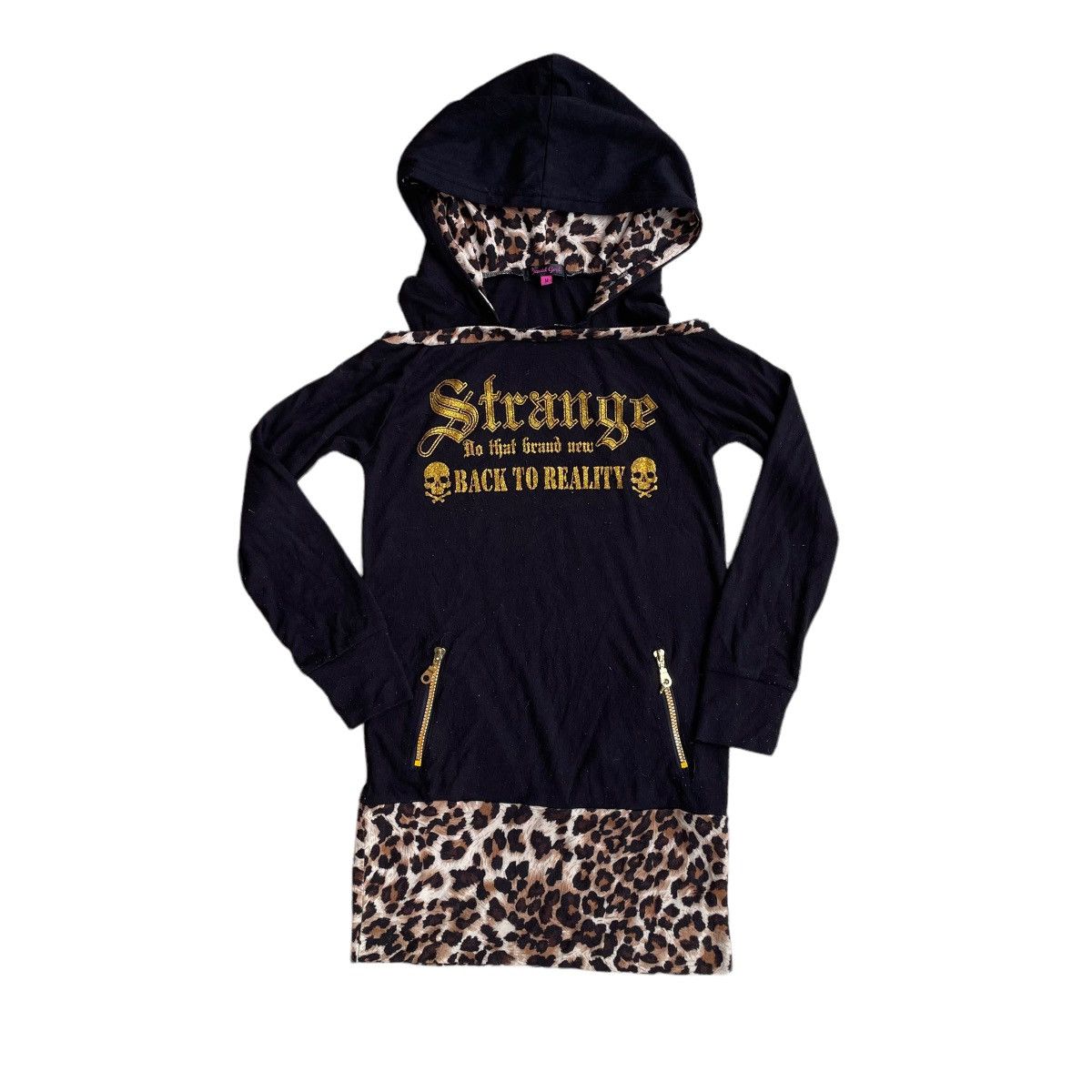 If Six Was Nine LIQUID GIRL DOUBLE LAYER LEOPARD PUNK GOTHIC SWEATER Size M / US 6-8 / IT 42-44 - 1 Thumbnail