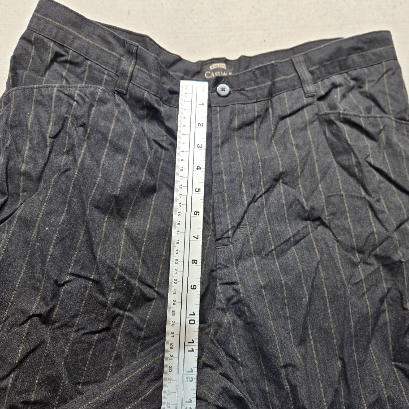 Lee Lee Pants Dress Pants Casual Adult Women 18W Black Striped Belted Zipper Pockets Stretch Easy Care 18W Womens Size 40" / US 18 - 6 Thumbnail