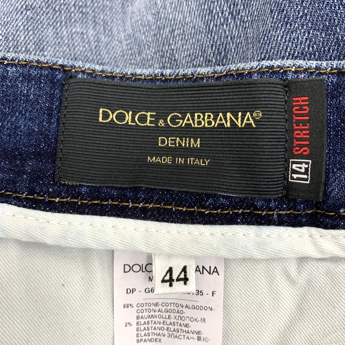 Dolce & Gabbana Dolce & Gabbana Dark Blue Distressed Denim Pants K26WX Size US 30 / EU 46 - 7 Thumbnail