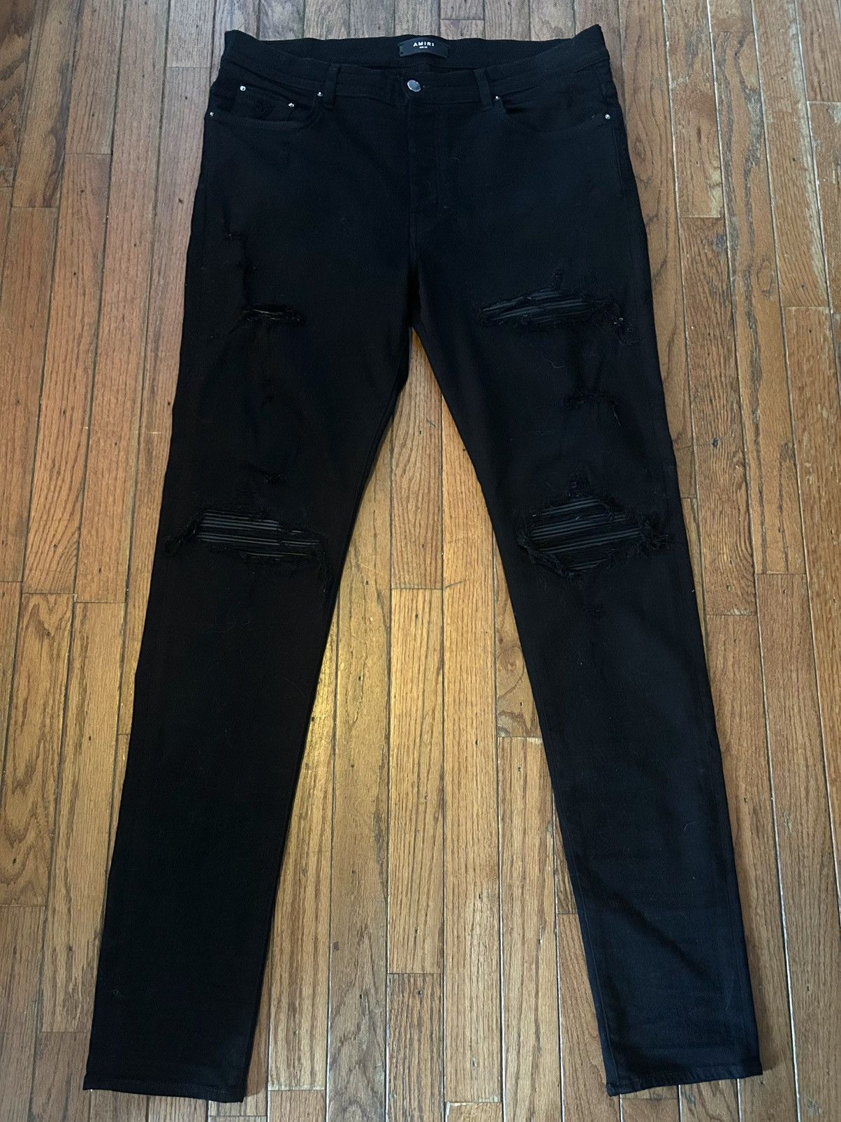 Amiri Amiri Black MX1 Distressed Skinny Jeans Size - 38 Size US 38 / EU 54 - 1 Thumbnail