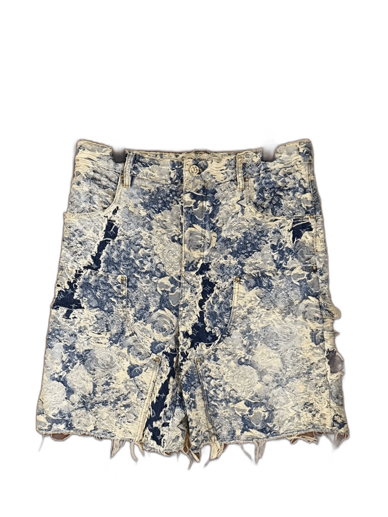 Louis Vuitton lv distressed floral denim shorts Size US 30 / EU 46 - 1 Thumbnail