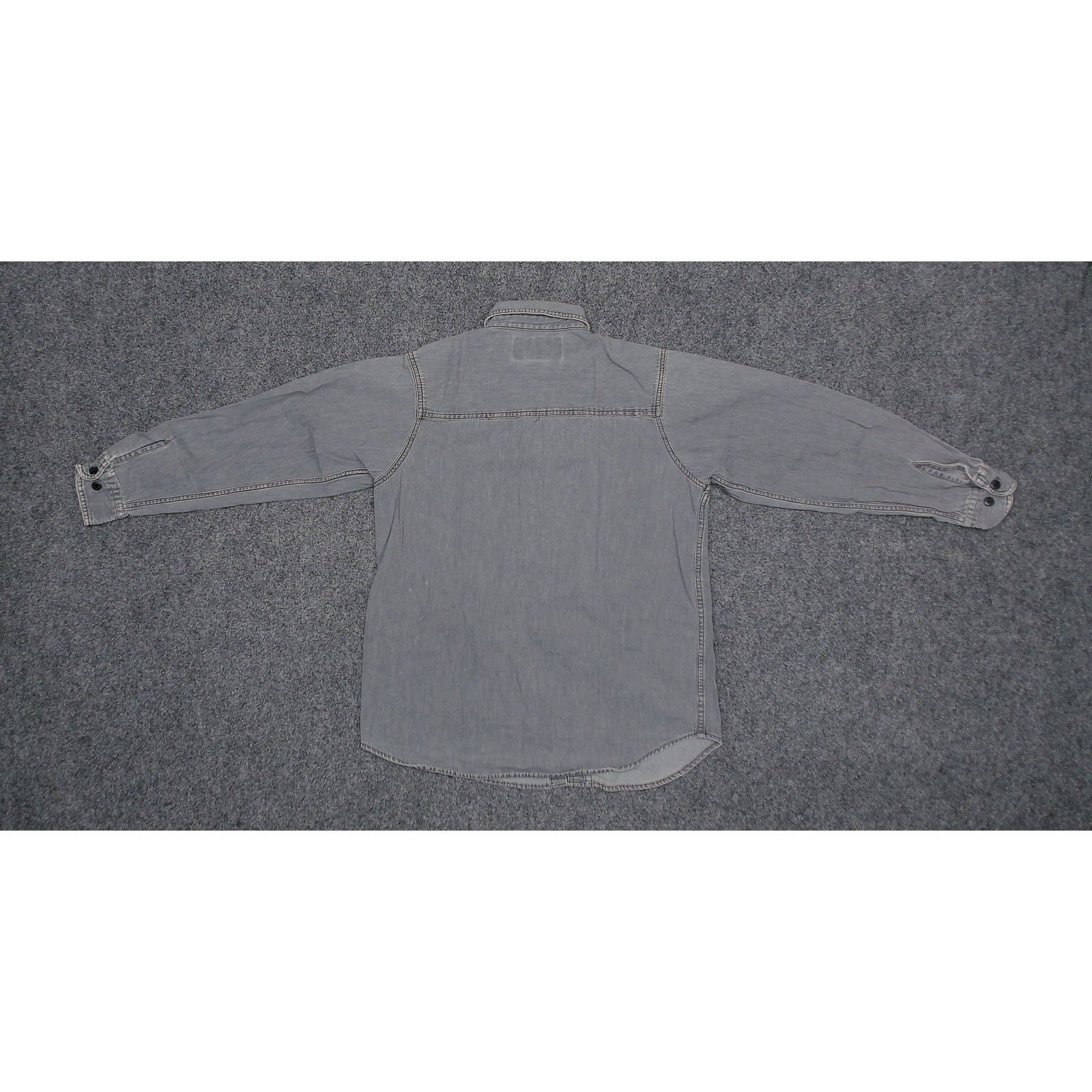 Harley Davidson Harley Davidson VTG Y2K Embroidered Gray Oversized Button Up Size M / US 6-8 / IT 42-44 - 6 Thumbnail