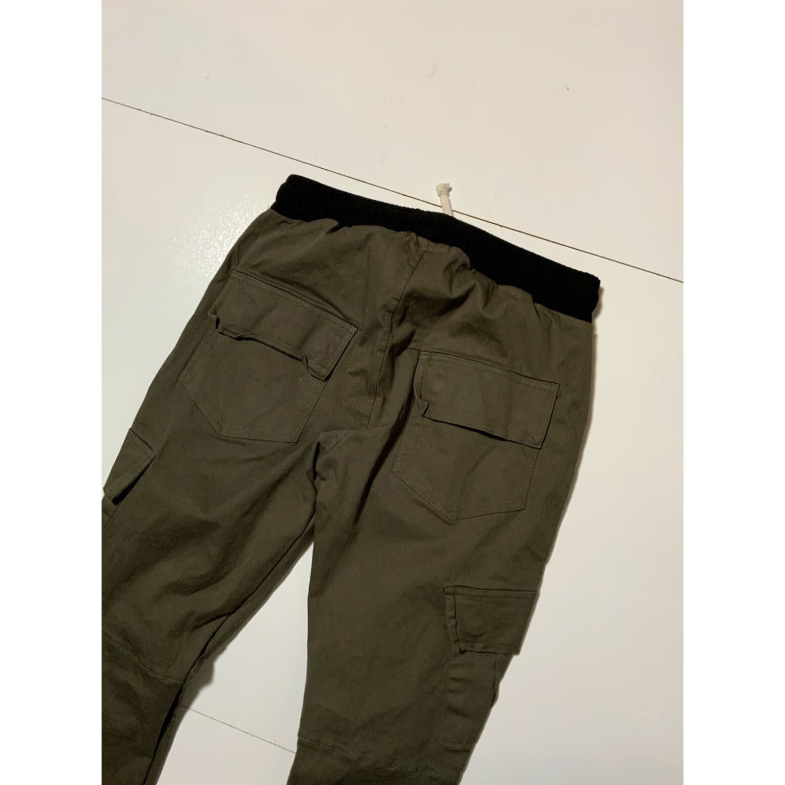 MNML MNML Los Angeles Slim Fit Olive Green Cargo Drawstring Utility Pants M Men Cargo Pants Slim Drawstring 32in Inseam Regular Size Olive Green Mens Size US 31 - 8 Thumbnail
