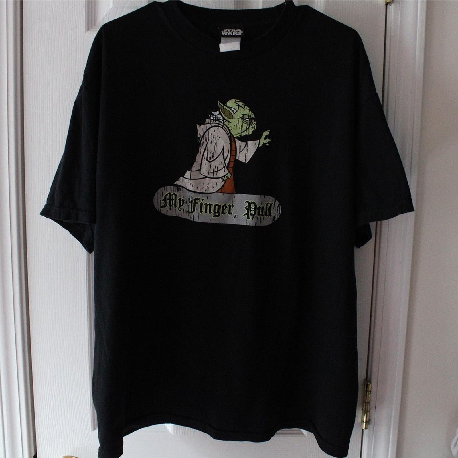 Star Wars Black Vintage Y2K Star Wars Yoda Graphic Tee Size US XL / EU 56 / 4 - 5 Thumbnail