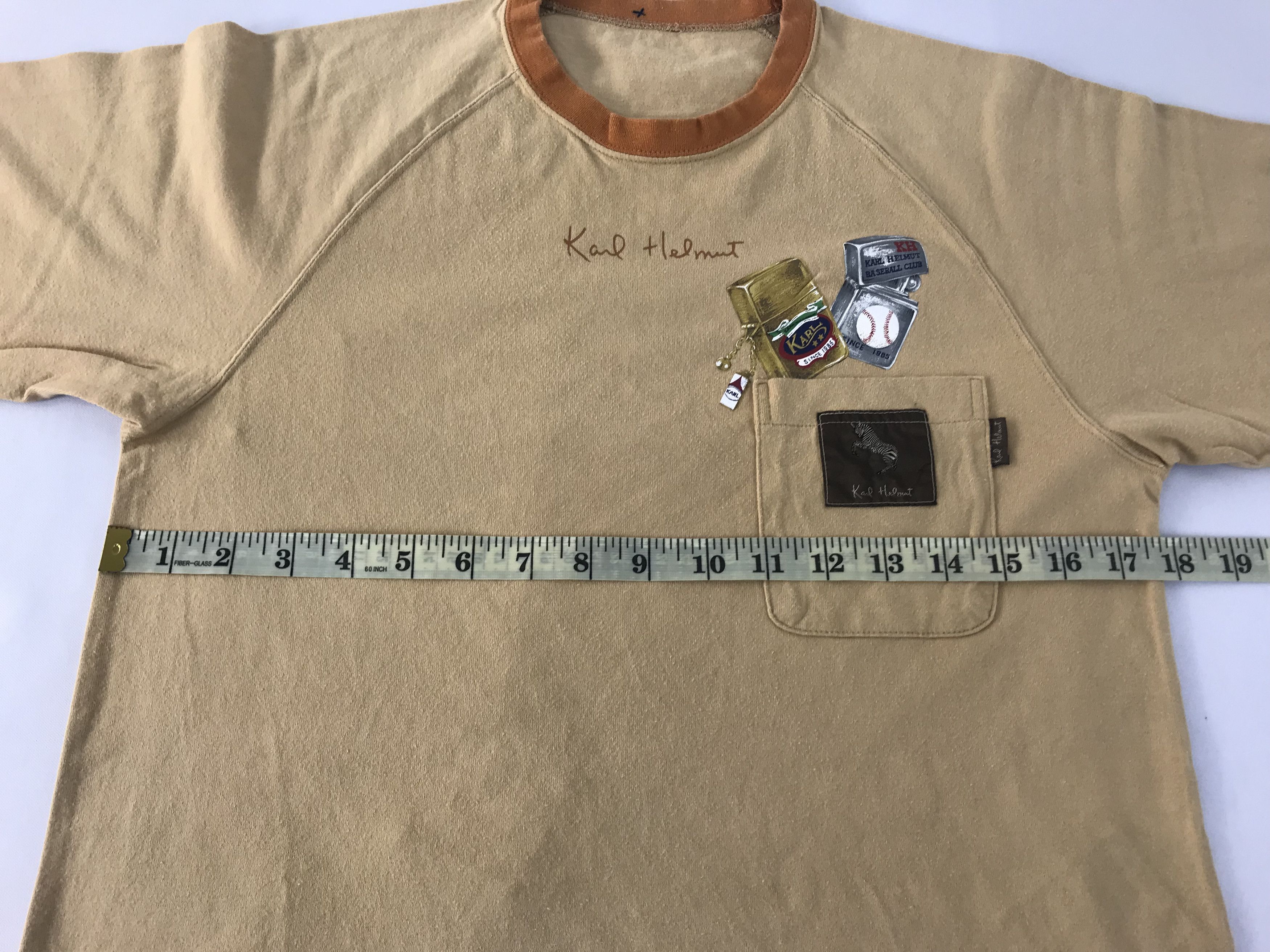 Karl Helmut 90s Karl Helmut Baseball Club Single Pocket Printed Tee Size US S / EU 44-46 / 1 - 10 Thumbnail