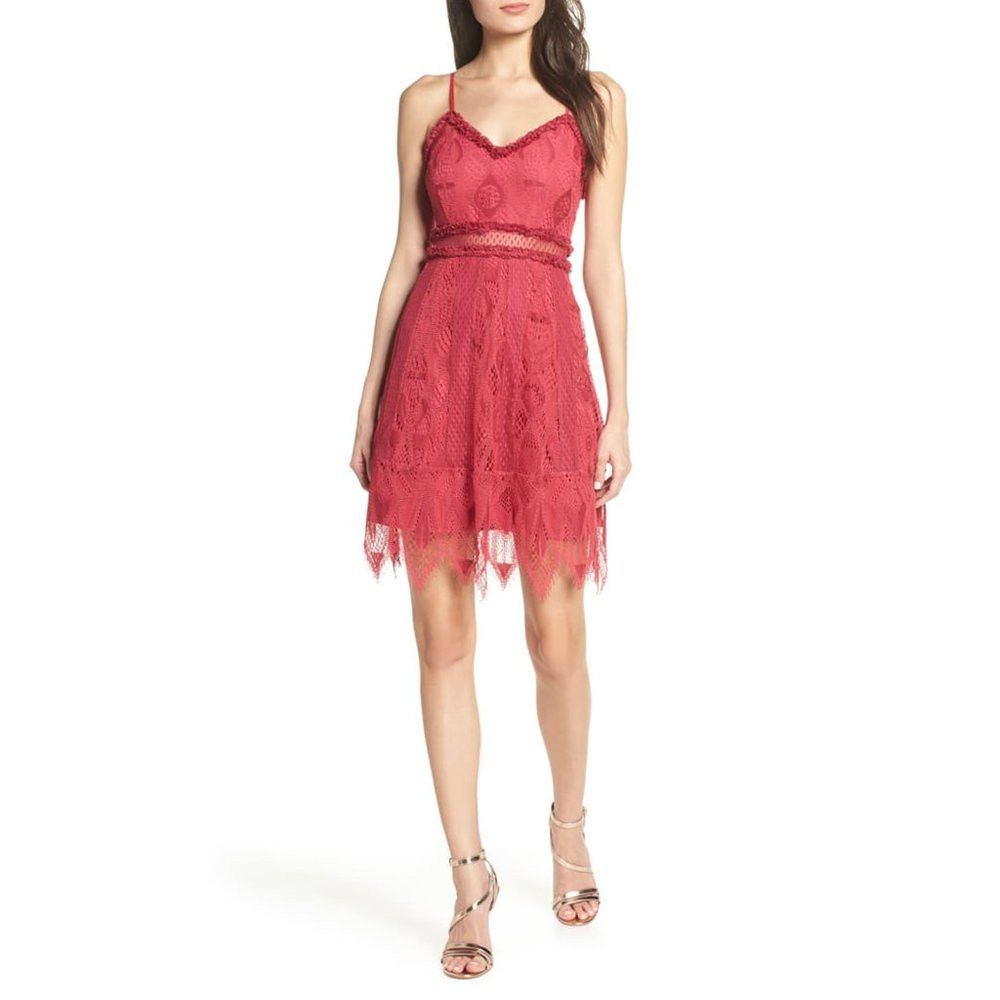 Anthropologie NWT New Anthropologie Foxiedox Gloria Lace Mini Dress In Ra Size M / US 6-8 / IT 42-44 - 2 Thumbnail