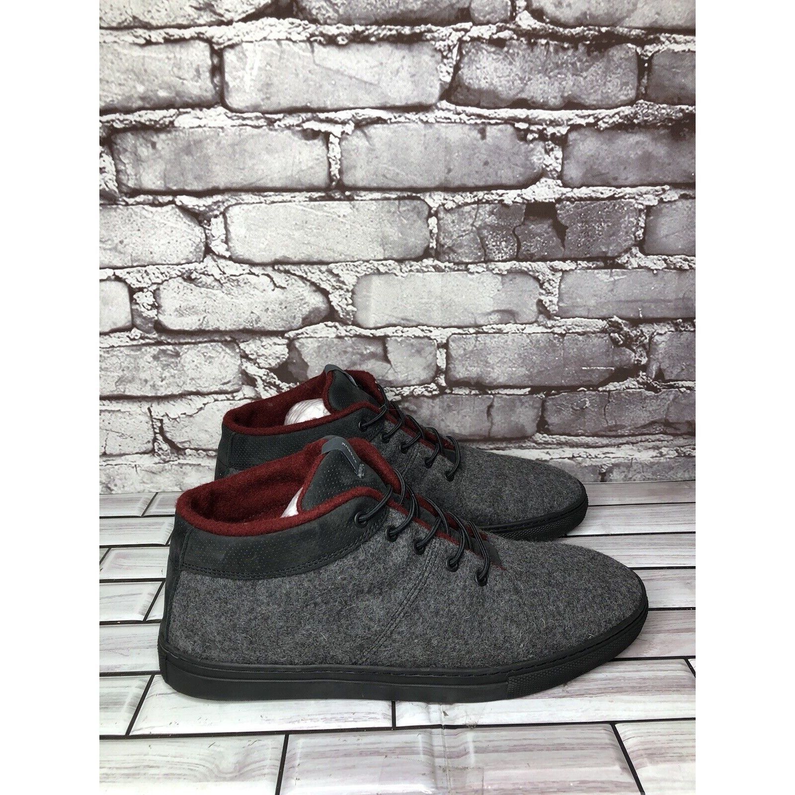 Other Baabuk Sky Wooler Gray High Top Wool Fabric Sneakers Shoes M Size US 9 / EU 42 - 14 Thumbnail