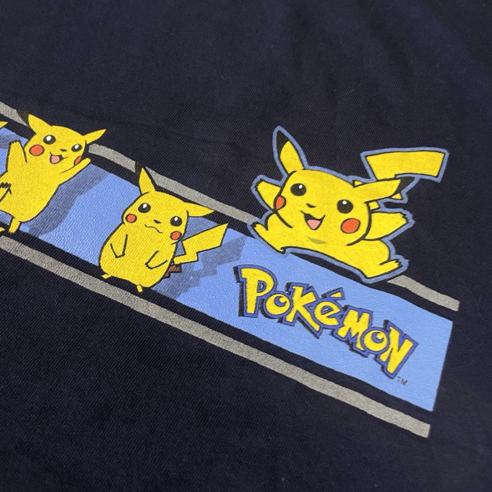 Vintage VINTAGE Pokemon T Shirt Adult L Blue Pikachu Charizard 1999 NWT Trading Card Game Size US L / EU 52-54 / 3 - 4 Thumbnail