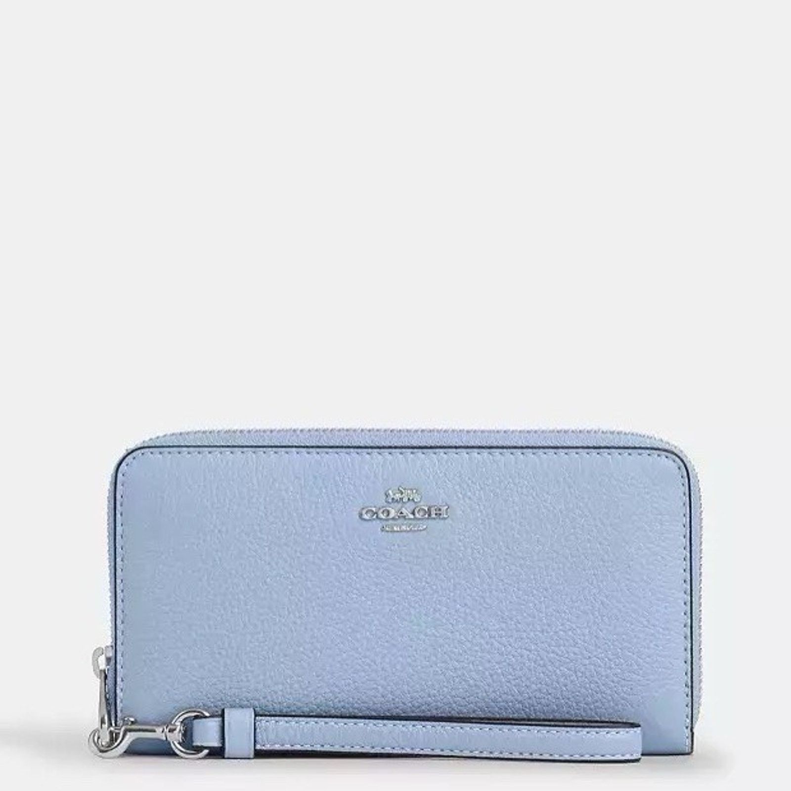 Coach NWT Coach Long zip around wallet C4451 Silver/Bluebell Size ONE SIZE - 4 Thumbnail