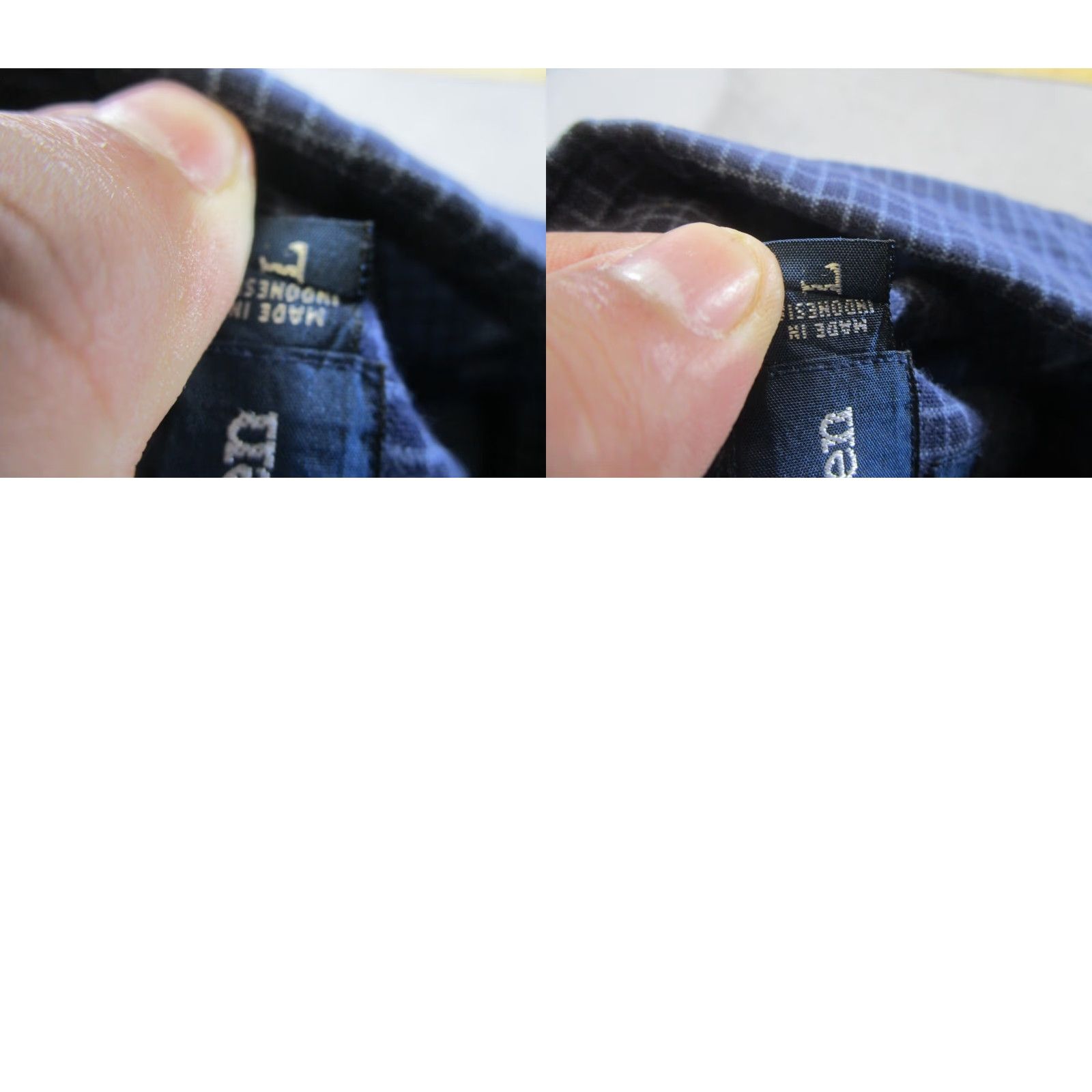 Ralph Lauren VINTAGE Ralph Lauren Shirt Mens Large Plaid Button-Up Blue Cotton L Men Size US L / EU 52-54 / 3 - 8 Thumbnail