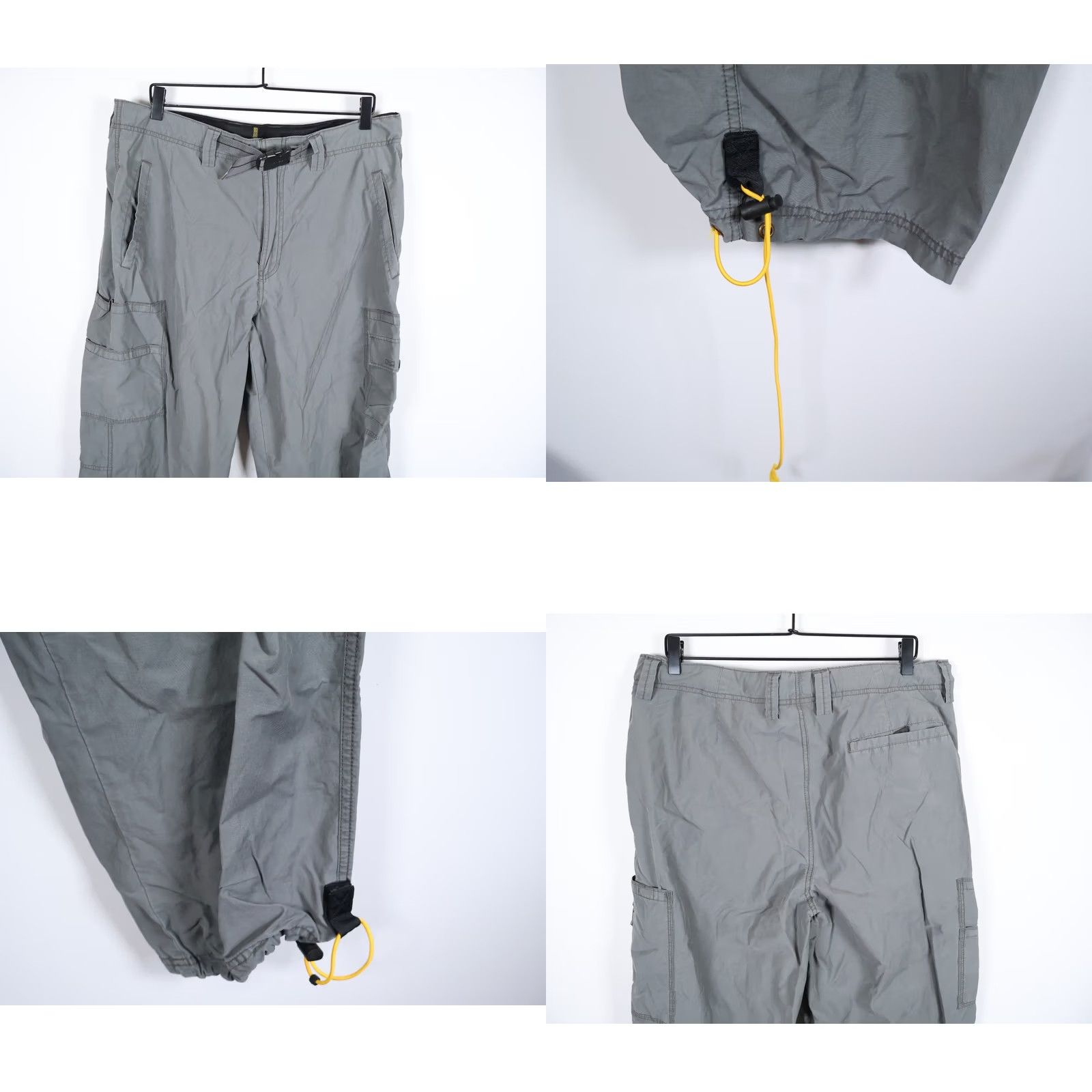Old Navy Old Navy Paratrooper Cargo Pants Men's Large Gray Baggy Belted Pockets VTG Y2K Retro Outdoor Cargo Style Jeans Trousers Size US 33 - 9 Thumbnail
