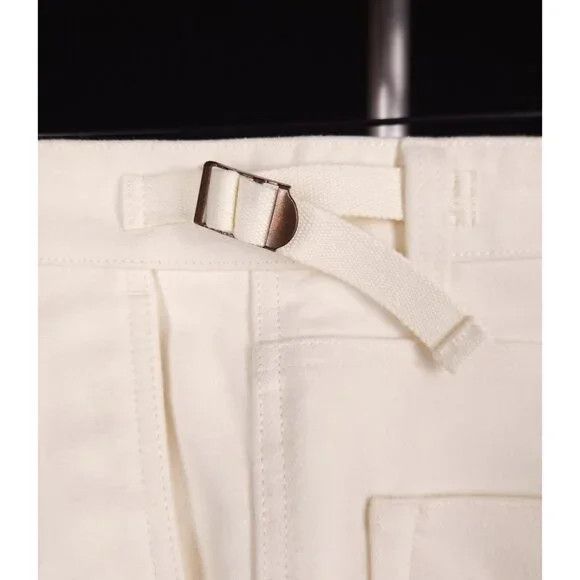 AMI AMI Wide-Leg Brushed-Cotton Trousers Size L Mens Cream Mole Size US 35 - 11 Thumbnail