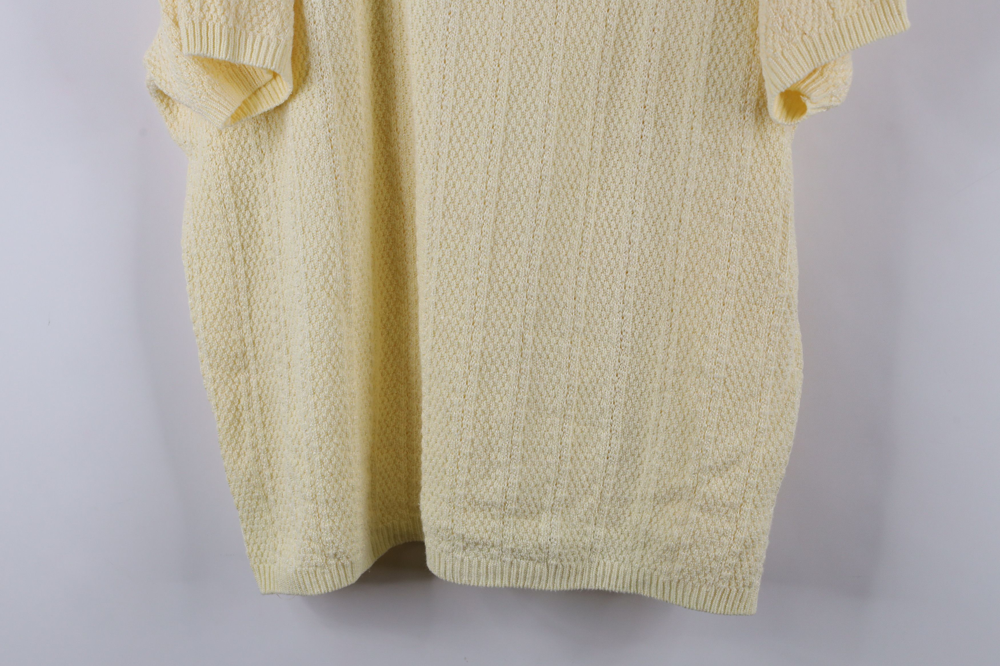 Vintage Vintage 90s Streetwear Ribbed Knit Short Sleeve Sweater USA Size L / US 10 / IT 46 - 3 Thumbnail