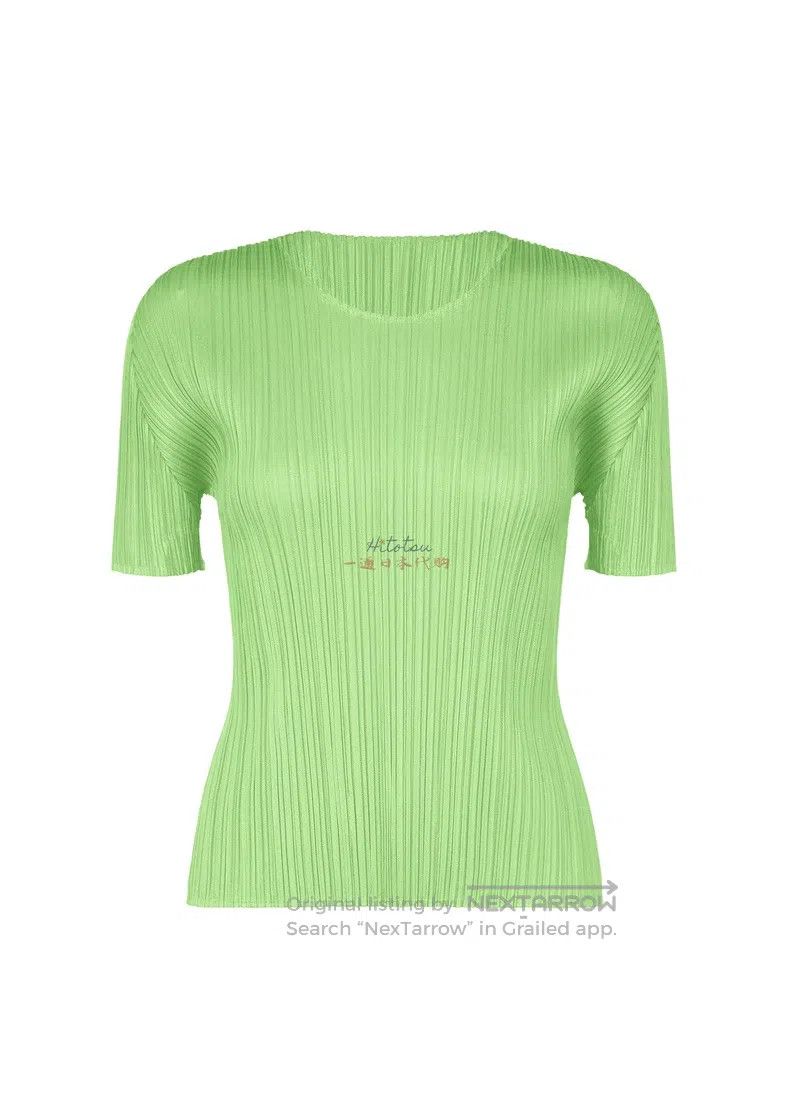 Issey Miyake Issey Miyake Pleated Crew Neck Short Sleeve Size L / US 10 / IT 46 - 1 Thumbnail