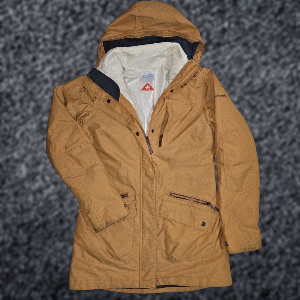 Vintage Columbia Signature Interchange Omni-Heat 3-in-1 Long Parka Hooded Womens XS Jacket Brown Size XS / US 0-2 / IT 36-38 - 1 Thumbnail