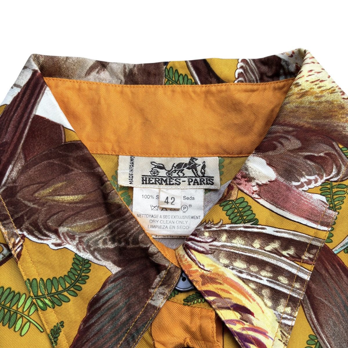 Hermes Vintage Hermes Henri de Linares Silk Shirt Size US M / EU 48-50 / 2 - 16 Thumbnail
