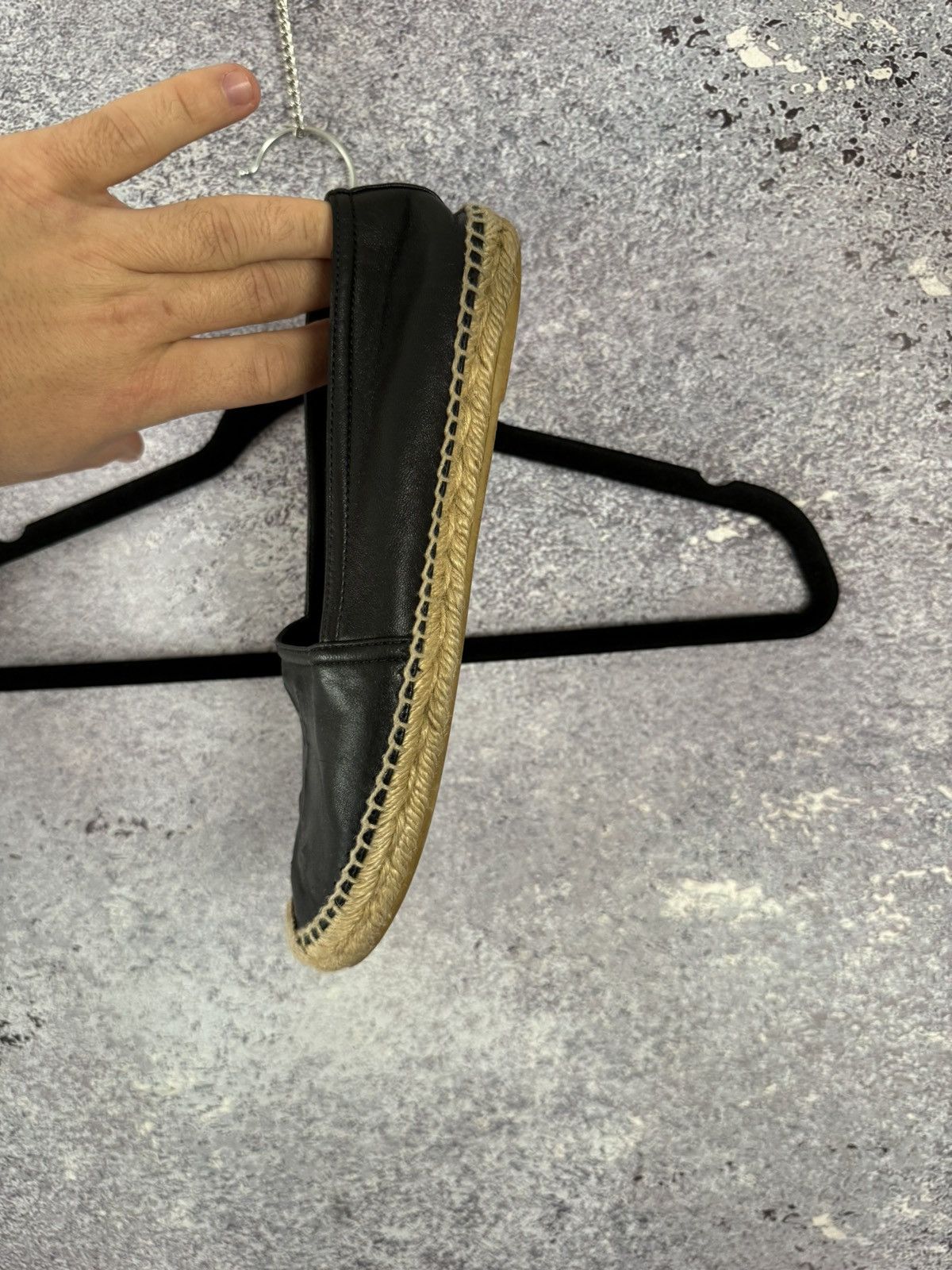 Saint Laurent Paris × Yves Saint Laurent YSL Black Monogram Espadrille 37 size women’s Size US 7 / IT 37 - 20 Thumbnail