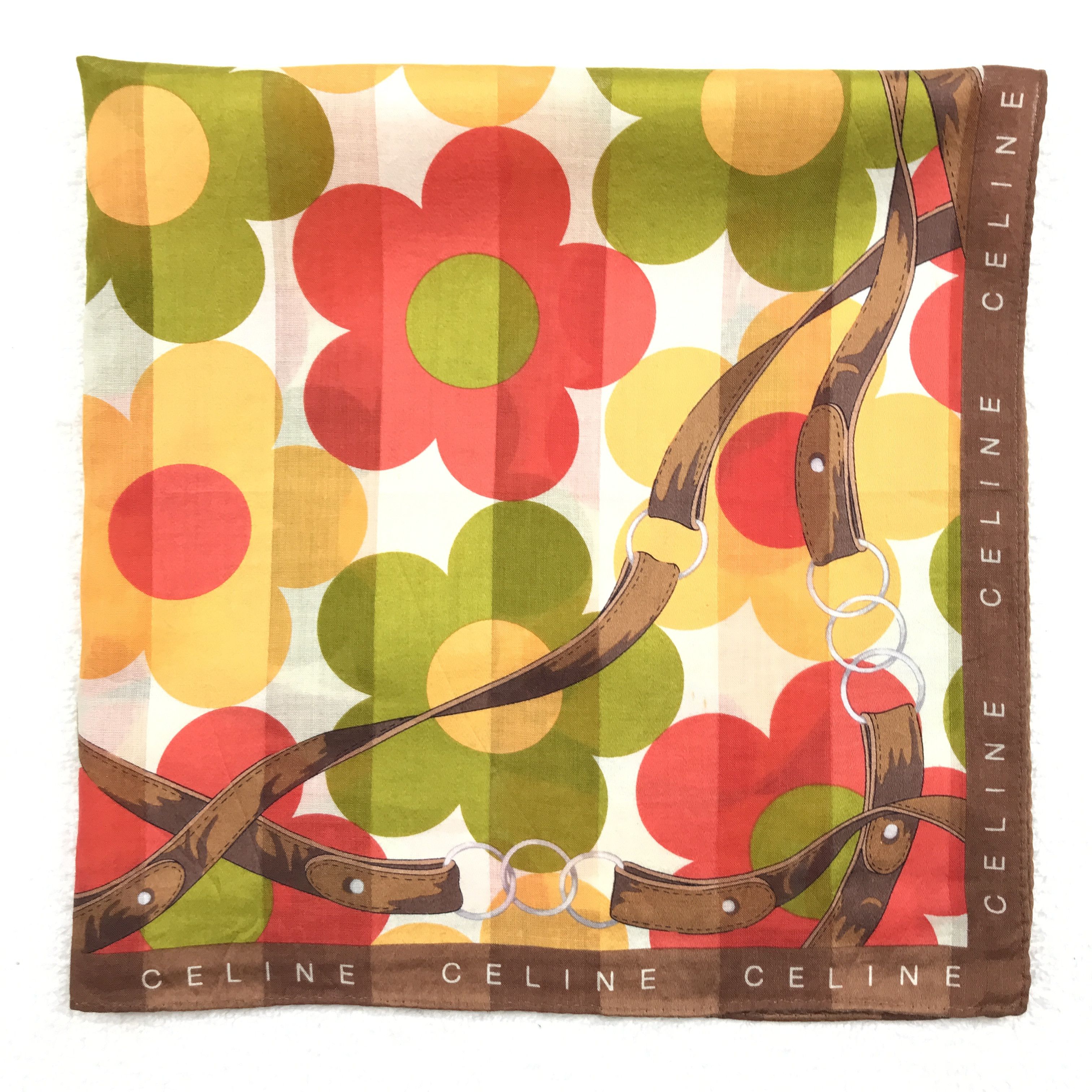 Celine × Vintage Vintage Celine Bandana Neckerchief Handkerchief Size ONE SIZE - 2 Thumbnail
