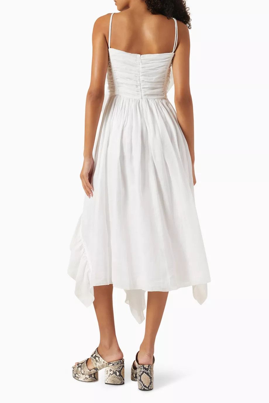 Chloe o1y0825 Midi Dress in White Size M / US 6-8 / IT 42-44 - 3 Thumbnail