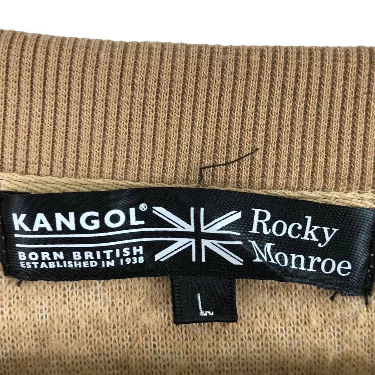 Kangol Vtg KANGOL x ROCKY MONROE Center Logo Brown Fleece Size XXL / US 16-18 / IT 52-54 - 7 Thumbnail