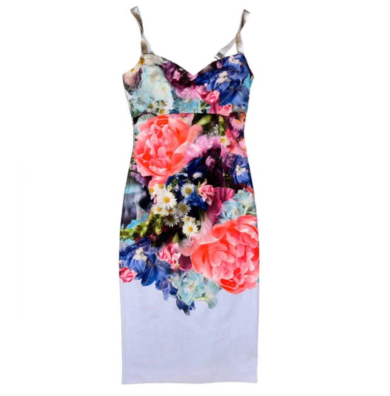 Ted Baker Ted Baker Emore Bodycon Dress in Focus Bouquet Print Midi Size S / US 4 / IT 40 - 6 Thumbnail