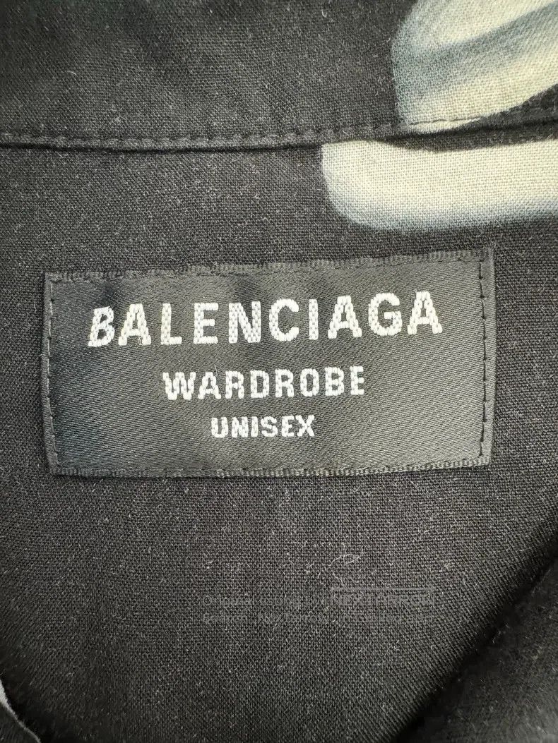 Balenciaga Balenciaga Full Printed Logo Black Short Sleeve Shirt Size XS / US 0-2 / IT 36-38 - 5 Thumbnail