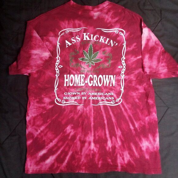Vintage Vintage Ass Kickin' Home-Grown Cannabis Marijuana T-Shirt Size US XL / EU 56 / 4 - 5 Thumbnail