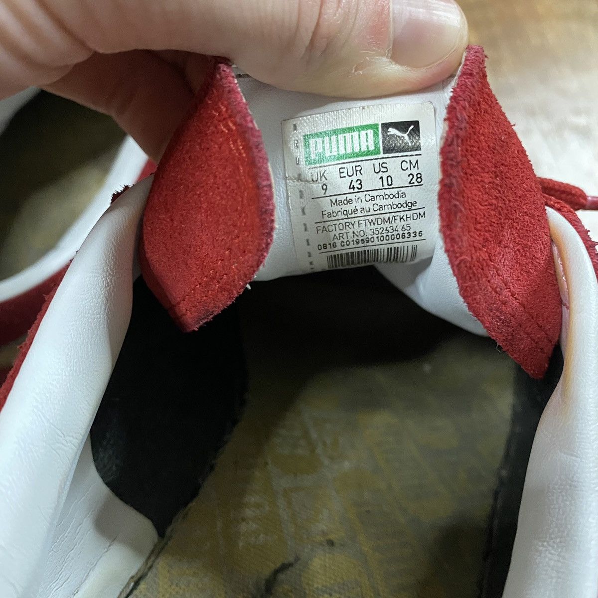 Puma Puma Classic Red Suede Sneakers Size US 10 / EU 43 - 8 Thumbnail