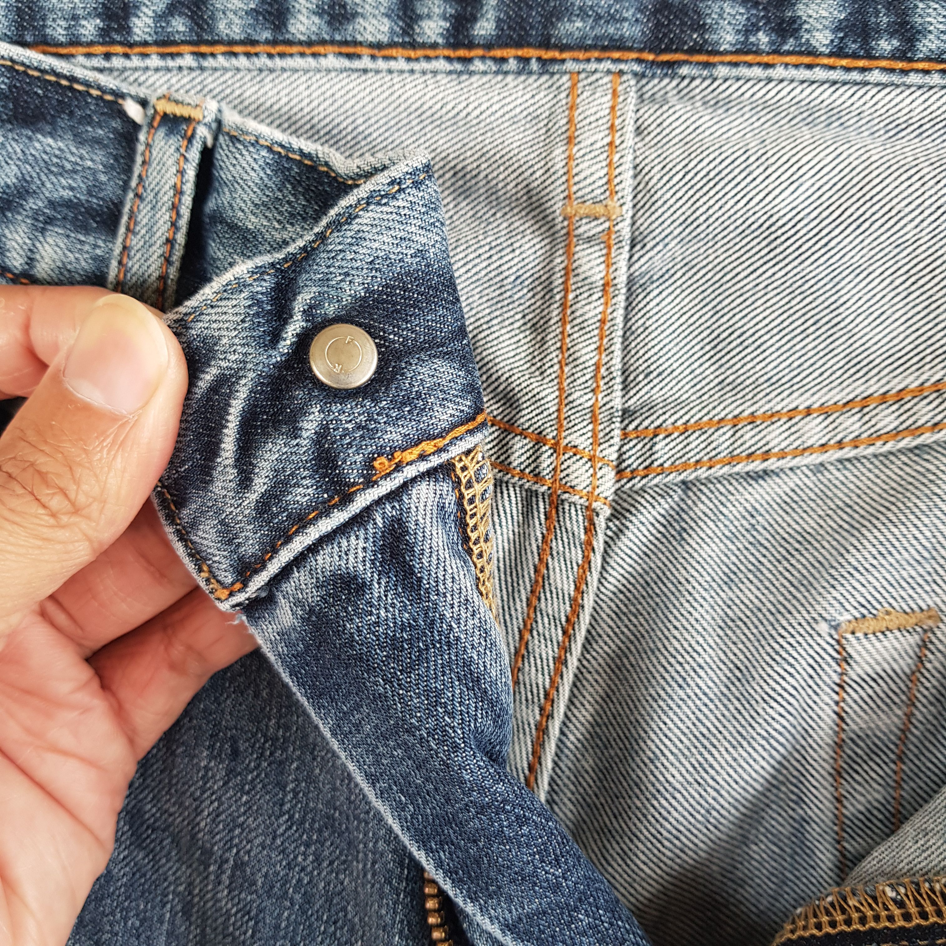 Japanese Brand Vintage Japanese Selvedge Distressed Jeans Redline Denim Size US 30 / EU 46 - 7 Thumbnail